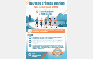 Nouveau créneau running le mercredi !