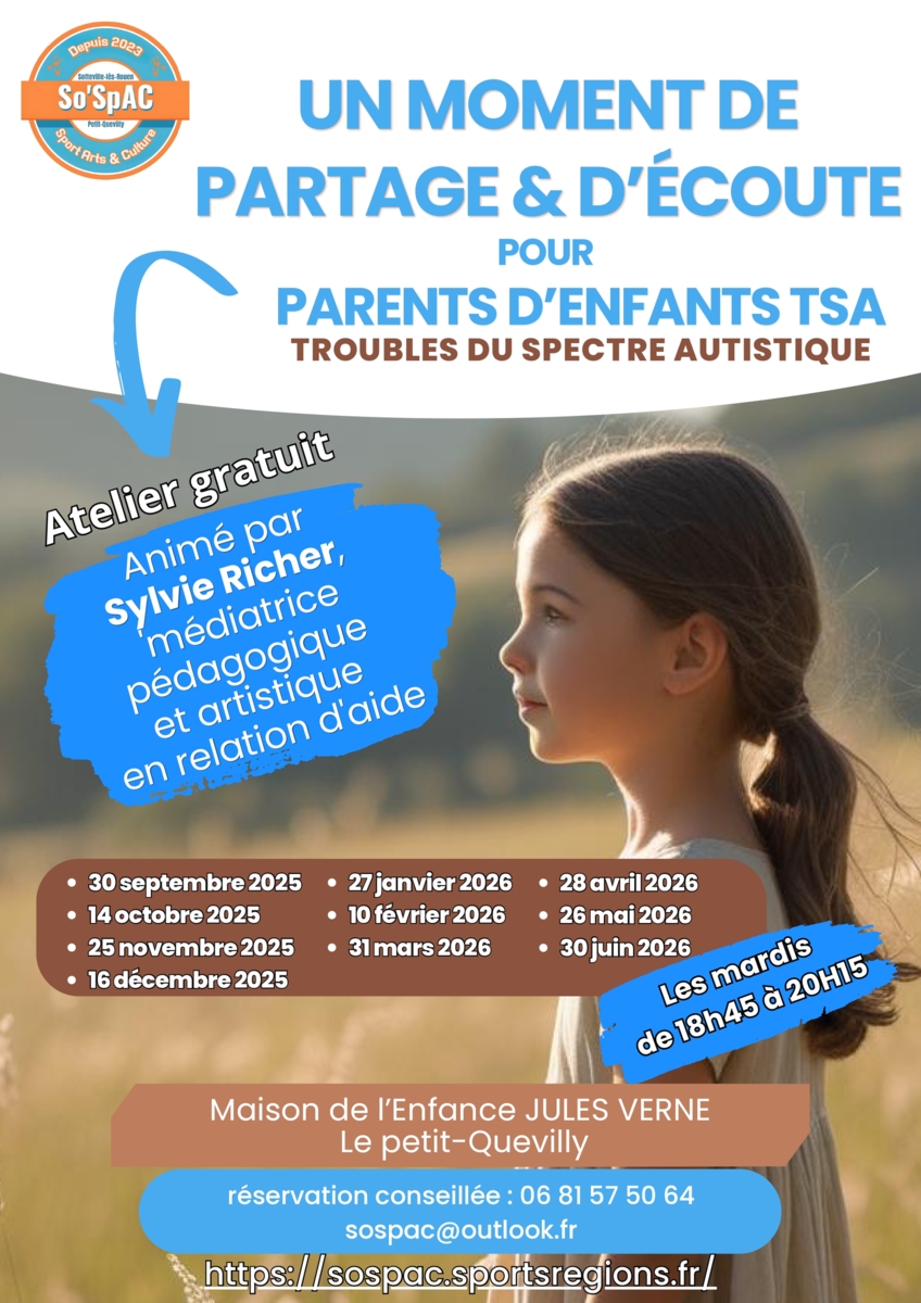 Temps d'échanges autour des TSA, une fois par mois (mars 2026)