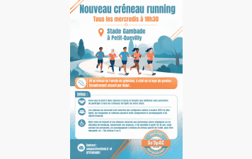 Nouveau créneau running le mercredi !